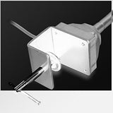 LED White Task Sewing Uber Light Long Gooseneck Lamp Bendable Steel 29", C-clamp Table Mounted, 110v + 28 LED Light