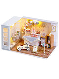 Flever Wooden DIY Dollhouse Kit, 1:24 Scale Miniature with Furniture and Dust Proof Cover, Creative Craft Gift with Younthful Memories for Lovers and Friends (Camp Party)