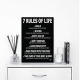 HFL Motivational Posters for Affirmation Rules:11.7x16.5 inch Poster for Office Decor, College Dorm, Teachers, Classroom, Gym Workout & School! Inspirational Wall Art to Change your Mindset for Growth