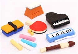 Iwako erasers school supplies set 12 pieces sports music