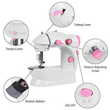 Mini Sewing Machine Portable Sewing Machine Electric Sewing Kit with Dual Speed Double Thread