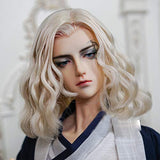 HMANE BJD Doll Wig, Universal Curly Wig for 1/3 BJD Dolls - Light Golden (No Doll)