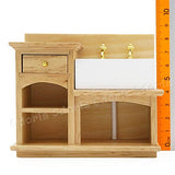 Odoria 1:12 Miniature Wooden Washbasin Cabinet Dollhouse Furniture Accessories