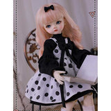 ZDLZDG Mini Lovely BJD Doll 1/6, 12.6Inch Handmade SD Doll Ball Jointed Body Dolls with Full Set Clothes+ Shoes+ Wig+ Makeup+ Socks+ Hairpin, Best New Year Gift