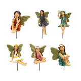 guangtouqiang 6pcs Fairy Garden Fairies Accessories,Miniature Fairies Figurines Accessories for A Fairy Garden Outdoor Garden Fairy Supplies Fairy Pixies Girl Fly Wing DIY Dollhouse Decor