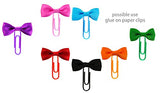 Polka Dot Bow Tie, White Bow Tie, HipGirl 20pc Applique Embellishment 1.5" DIY Grosgrain Swiss