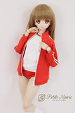 Petite Marie Japan for 1/3 Doll 23 inch 60cm DDS (Dollfie Dream Sister) SD BJD School Jersey with a Soft Touch Japanese Style Sportswear (Red) [No.0077] Clothes Only not Include Doll
