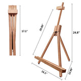 Miratuso Art Easel (2 Pack) A-Frame Painting Easel, Wood Display Stand Holding Canvas Up to 21" High, Portable Tabletop Easel and Sign Holder, Folding Travel Easel, Easy to Carry
