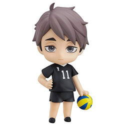 JJRPPFF Q Version Miya Osamu Figure, 3.9 Inches Haikyuu Character Model, Multiple Accessories Included Action Nendoroid Doll, PVC Material Anime Boy Figma (for Gift Collection)