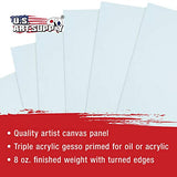 U.S. Art Supply 6 X 6 inch Professional Artist Quality Acid Free Canvas Panels 8-12-Packs (1 Full Case of 96 Single Canvas Panels)
