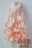 JD148 7-8inch 1/4 MSD Doll wigs 18-20CM Peach pink Long vora Princess BJD hair Resin dolls and porceain doll accessories