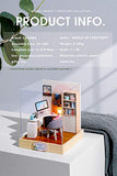 CUTEBEE Dollhouse Miniature with Furniture, DIY Dollhouse Kit Plus Dust Proof, 1:24 Scale Creative Room Idea(World of Creativity)