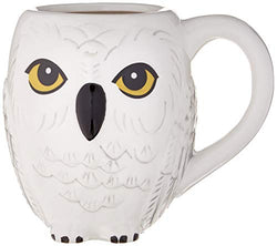 Silver Buffalo HR1595B Harry Potter Hedwig 3D Sculpted Ceramic Mug, 20-ounces, White