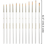 Detail Paint Brush Set - 12 Miniature Brushes with Holder for Fine Detailing & Art Painting -