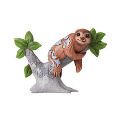 Enesco Jim Shore Heartwood Creek Sloth on Tree Miniature Figurine, 2.88 inch, Multicolor