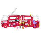 Barbie Chelsea Fire Truck Playset, Chelsea Doll (6 inch), Fold Out Firetruck, 15+ Storytelling Accessories, Stickers, Ages 3 Years Old & Up