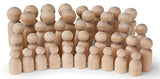 Koalabu Natural Unfinished Wooden Peg Doll Bodies - Quality People Shapes - Great for Arts and