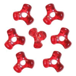 Christmas Red Tri-Shaped Beads (1,000 Beads)