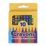 12 Pack Crayons - Wholesale Bright Wax Coloring Crayons in Bulk, 10 Per Box, 12 Box Bundle Art Set