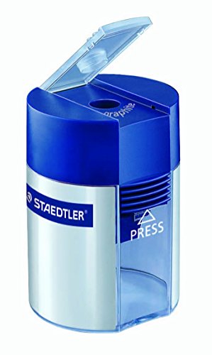 Staedtler Metal Single Hole Sharpener with Tub (511001BK)