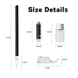 ESSSHOP Handmade Glass Dip Pen Set with Invisible Ink, UV Flashlight and Cat Pen Holder, Elegant Crystal Smooth Cylindrical Calligraphy Signature Pen for Present, Art, Writing, Drawing, Gift