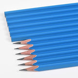 PABLUE HB Graphite Pencils, Triangular Concave Grip Pencils, Fat, Thick, Strong, with Eraser, Sharpener, Suitable for School, Student, Art, Beginner,Drawing,Sketching,Shading(Blue, Pack of 12)