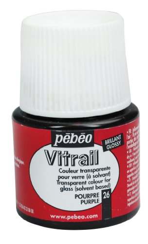 Pebeo Vitrail Stained Glass Effect Glass Paint 45-Milliliter Bottle, Purple