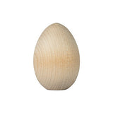 Unpainted Wooden Eggs - For Easter, Crafts and more - 2-1/2" x 1-3/4" - Bag of 6 - by Craftparts Direct