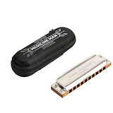 East top Harmonica C, Wood Comb Blues Harmonica 10 Holes 20 Tones Mouth Organ For Adults, Beginners, Professionals and Students
