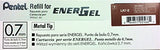 Pentel Refill Ink for EnerGel RTX Retractable Liquid Gel Pen 12 Pack, 0.7mm, Medium Line, Brown