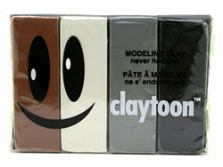 Van Aken Plastalina Modeling Clay 1 lb. neutral tones set of 4 white, ivory, gray, black by Van