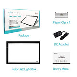 Huion A2 Large Tracing Light Box, AC Powered Light Pad, Adjustable Brightness (20.47" X 12.6")
