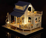 Rylai 3D Puzzles Miniature Dollhouse DIY Kit w/ Light -Caribbean Sea Series Dolls Houses Accessories with Furniture LED Music Box Best Birthday Gift for Women and Girls