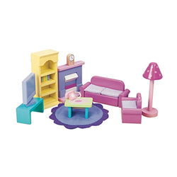 Le Toy Van - Wooden SugarPlum Sitting Room Dolls House | Accessories Play Set For Dolls Houses | Girls or Boys Dolls House Furniture Sets - Suitable For Ages 3+