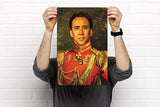 Nicolas Cage Poster - Funny Celebrity Art - Faux Oil Painting Print - Novelty Pop Culture Artwork Gift