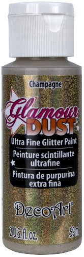 DecoArt Glamour Dust 2-Ounce Champagne Gold Glitter Paint