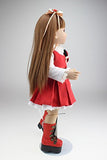 BJD Ball Jointed Doll High Vinyl Girl Toy 18in. 45cm Red Dress