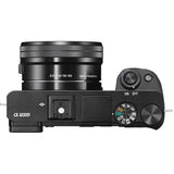 Sony Alpha a6000 Digital Camera with 16-50mm Lens (Black ILCE-6000L/B) Bundle with Accessory Package Including 32GB Memory, Spider Vlog Tripod & More (16 Pieces)