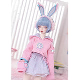 LiFDTC BJD Dolls 1/4, 41.5cm 16.3 Inch Cute Anime Action SD Doll Ball Jointed Doll with Full Set Clothes Shoes Eyes Wig Makeup Accessories Fashion Dolls Girls Gift