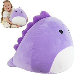 20in Plush Dino Pillow Toys , Cute Stuffed Dinosaur Animal Doll Soft Plushies, Ideal Gift for Boys & Girls (Purple)