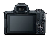 Canon EOS M50 Mirrorless Camera w/15-45mm (Black) + 32GB + K&M Essential Photo Bundle