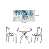 Modern Abstract Wall Art Canvas：Blue and Gray Artwork Painting for Living Room ( 40” x 20” x 1 Panel )