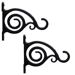 Gray Bunny GB-6836 Fancy Curved Hook, Black, for Bird Feeders, Planters, Lanterns, Wind Chimes, As Wall Brackets and More