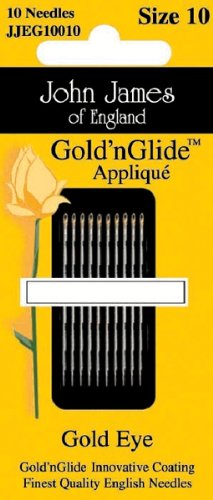 Colonial Needle Gold'n Glide Applique Hand Needles, Size 10, 10/pkg