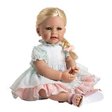 Adora Toddler Tea Party in Pretty Pastel Party Dress, Pink Sandals and Diaper, Multicolor (22096)