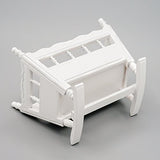 Odoria 1:12 Miniature Baby Doll Crib Dollhouse Nursery Furniture Accessories