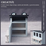 Modern Wooden Dollhouse Mini House: Wooden Dollhouse Toy DIY Miniature Dollhouse Kit Toy Gift Miniature Room Set Wood Craft Construction Kit for Kids