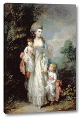 Mrs Elizabeth Moody with Her Sons Samuel and Thomas by Thomas Gainsborough - 7" x 10" Gallery Wrap Giclee Canvas Print - Ready to Hang