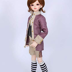 MEESock 5Pcs BJD Boy Dolls Clothes Shirt + Vest + Coat + Shorts + Socks for 1/4 SD Doll (Only Clothes, No Dolls and Other Accessories)