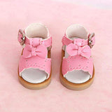 BJD Shoes 1/6 4.8cm Canvas Fashion Mini Toy Lace Sandals Shoes for BJD Dolls Linachouchou SM Napi Doll Luodoll WX6-24 Pink